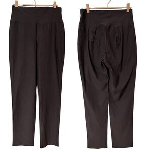 Eileen Fisher High Waist Crepe Ankle Pants Size XS Brown Office‎ LIGHT FLAWS